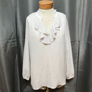 Lilly Pulitzer Ruffled Long Sleeve Blouse Sz Large